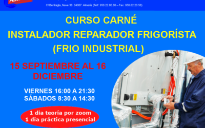 Curso CARNÉ INSTALADOR REPARADOR CONSERVADOR FRIGORISTA