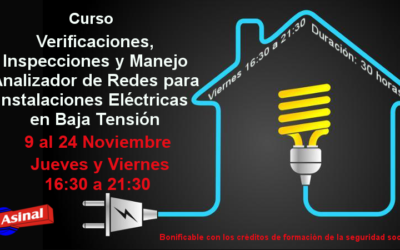 Curso verificaciones, inspecciones y manejo analizador de redes para instalaciones eléctricas en baja tensión