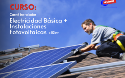 CURSO CARNÉ ELECTRICIDAD BÁSICA INCLUYE INSTALACIONES  FOTOVOLTÁICAS INFERIORES A 10KW 2025