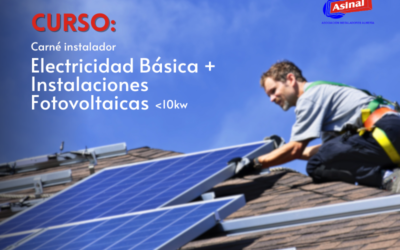 CURSO CARNÉ ELECTRICIDAD BÁSICA E INSTALACIONES  FOTOVOLTÁICAS INFERIORES A 10KW