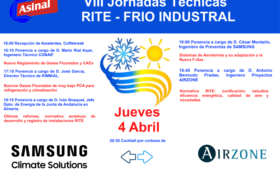 VIII Jornadas Técnicas  RITE – FRIO INDUSTRIAL